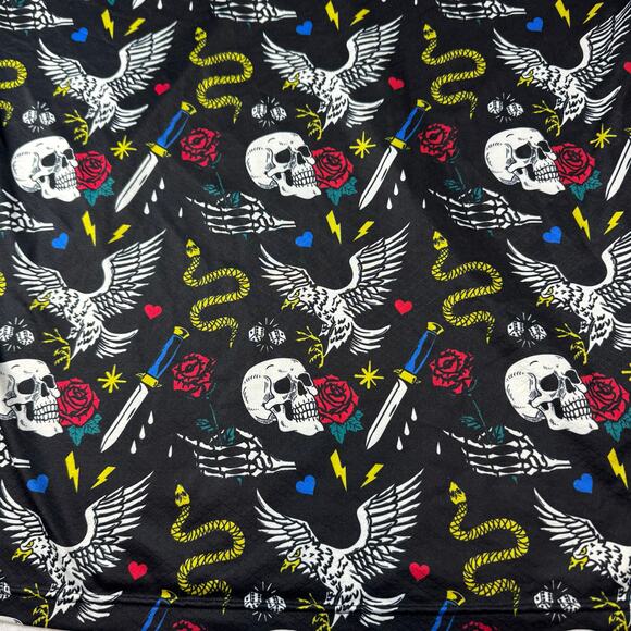 Golf Gods Lg Short Sleeve Polo All Over Print Tattoo Style Graphics Snakes Eagle - Picture 8 of 10